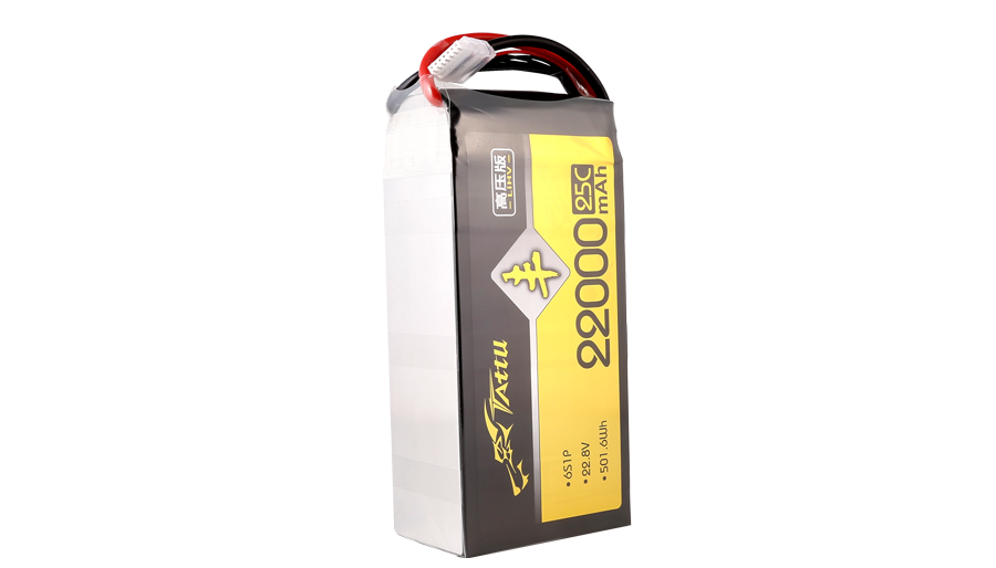 TATTU豐高壓版軟包22000mAh無人機(jī)電池25C 22.8V 6S1P XT90-S